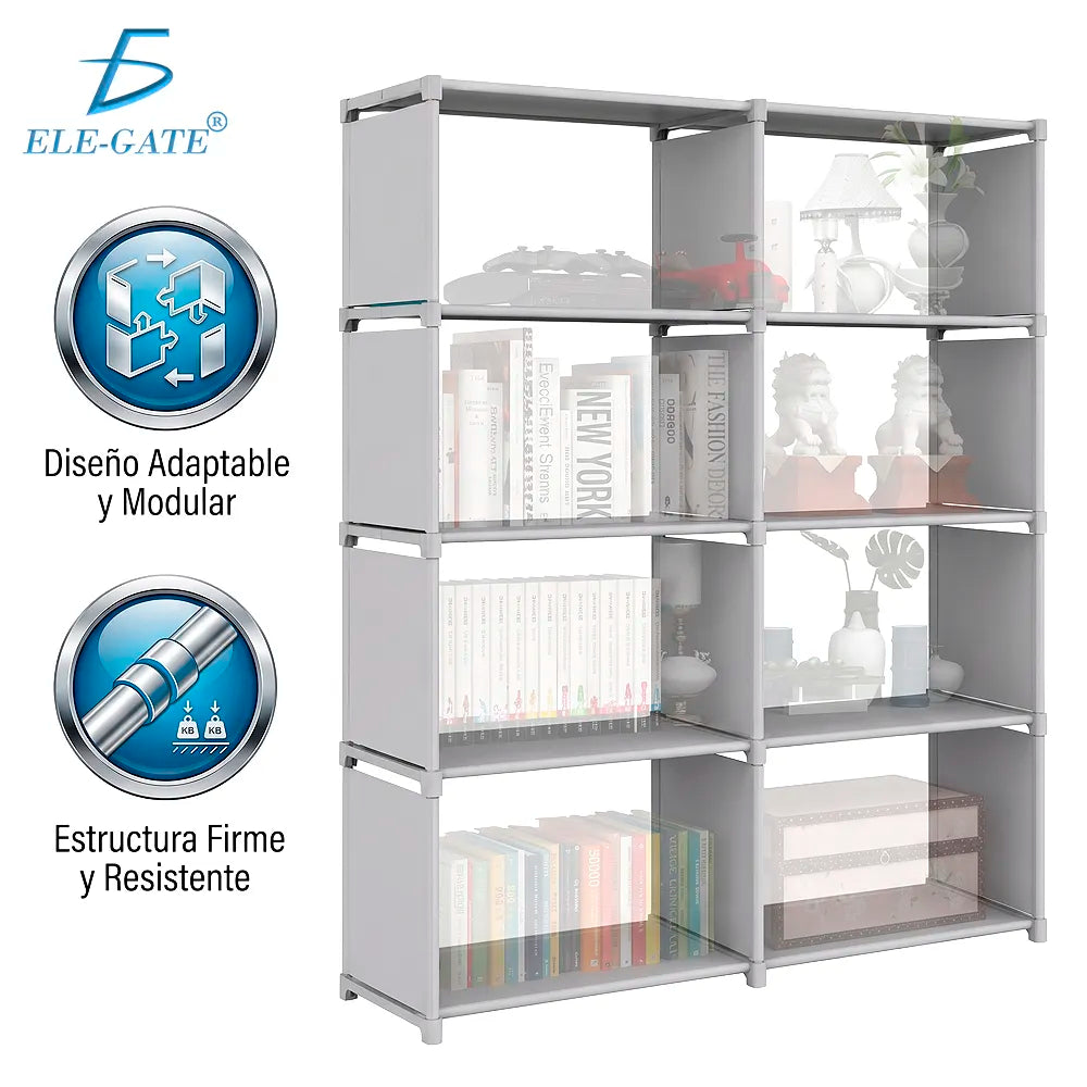 Librero Organizador de 8 Compartimentos – Modular