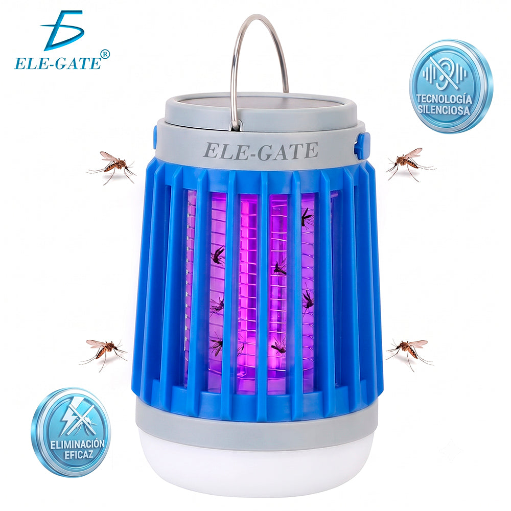 Lámpara Matamosquitos Solar y USB con Luz LED para Camping